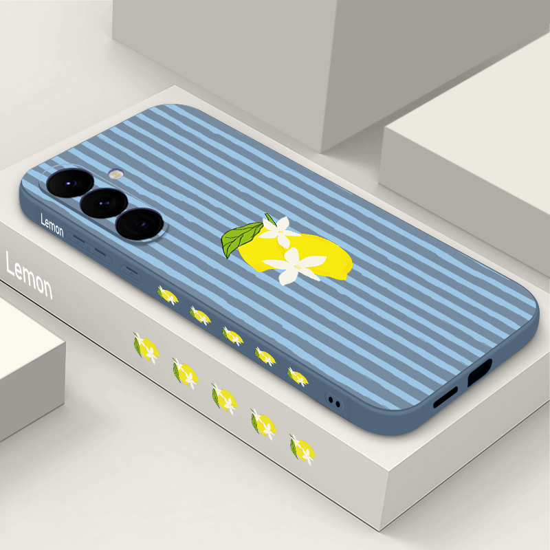 Phone Cases Galaxy A16 5G - 스트라이프 레몬 프린트 TPU 폰 케이스