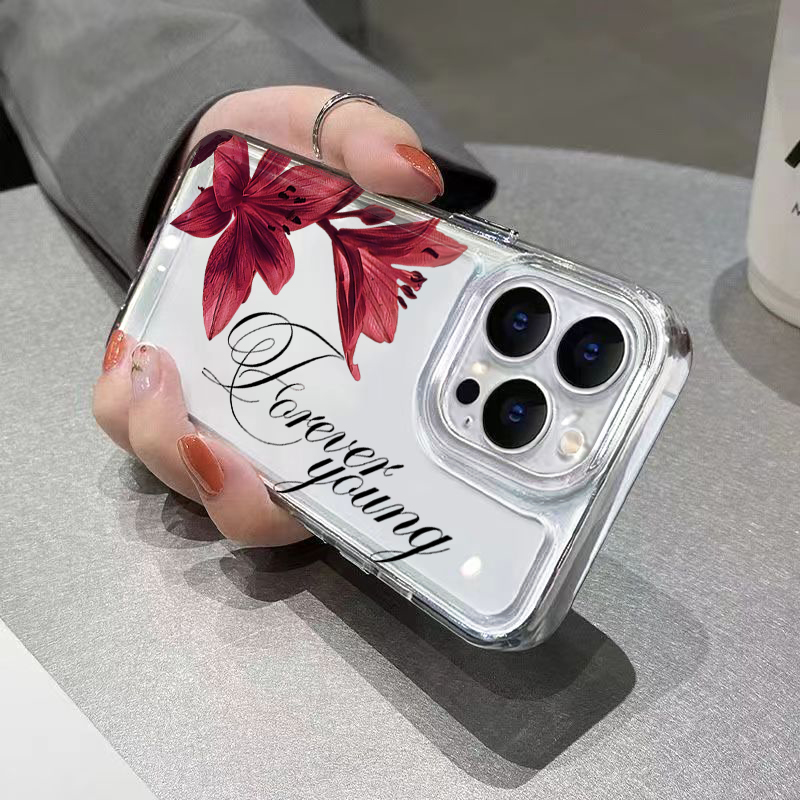 버건디 릴리 잉글리시 레터 패턴 디자인 아이폰 18,  - Phone Cases Xr Iphone 리뷰 및 가격