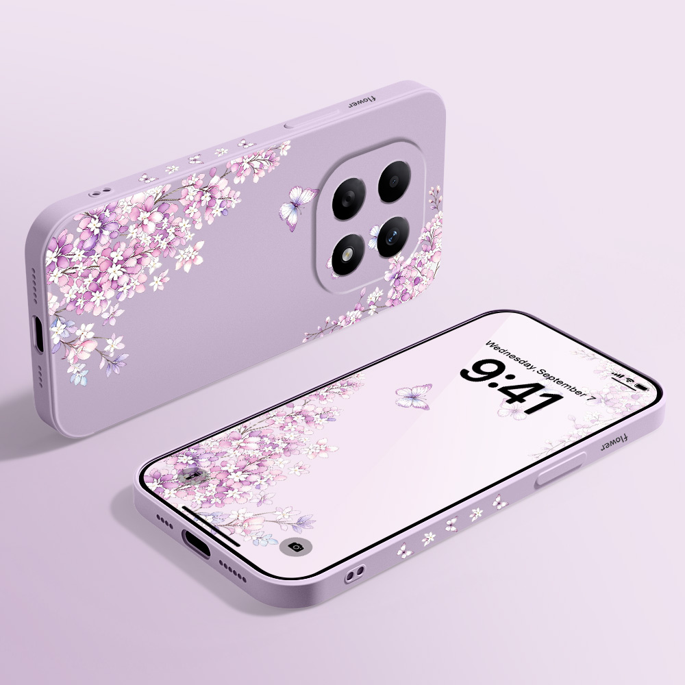 보라색 꽃무늬 샤오미 레드미 노트 15 14 14S 1 - Phone Cases Xiaomi 15 리뷰 및 가격