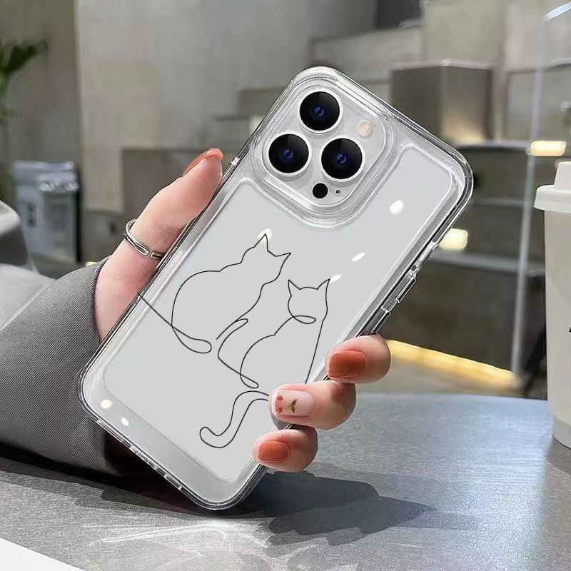 귀여운 라인 고양이 디자인 낙하 방지 폰 케이스 (샤오 - Phone Cases Xiaomi 15 리뷰 및 가격