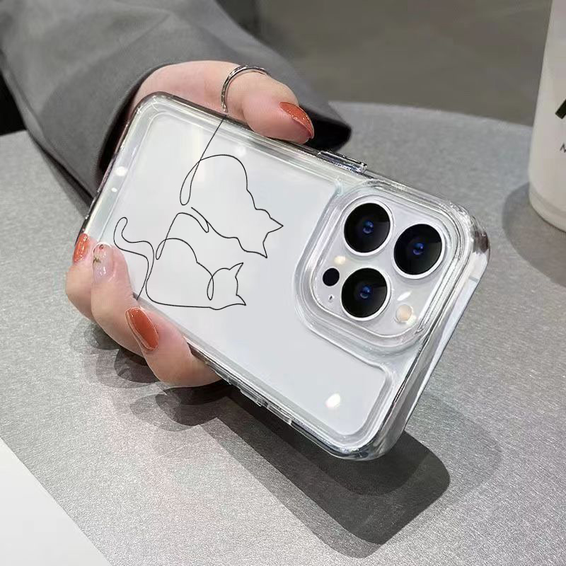 귀여운 라인 고양이 디자인 낙하 방지 폰 케이스 (샤오 - Phone Cases Xiaomi 15 리뷰 및 가격