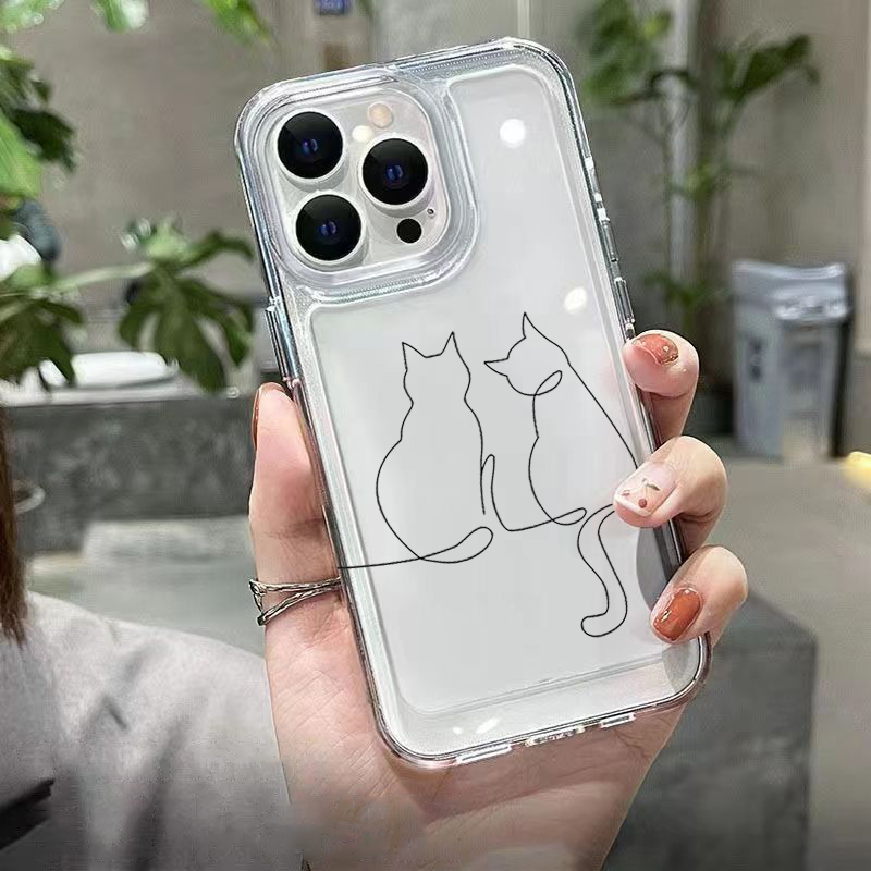 귀여운 라인 고양이 디자인 낙하 방지 폰 케이스 (샤오 - Phone Cases Xiaomi 15 리뷰 및 가격