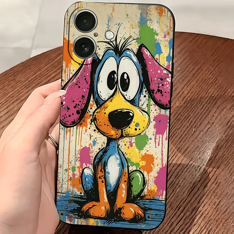 그래피티 컬러 강아지 TPU 폰 케이스 (아이폰 17, - Phone Cases Xr Iphone 리뷰 및 가격
