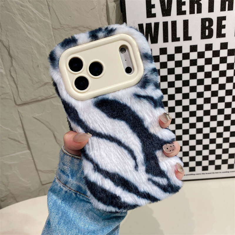 럭셔리 지브라 패턴 플러시 폰 케이스 (아이폰 17 에 - Phone Cases Iphone 13 리뷰 및 가격