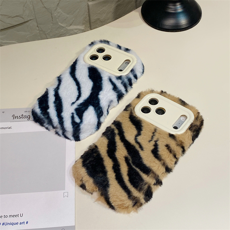 럭셔리 지브라 패턴 플러시 폰 케이스 (아이폰 17 에 - Phone Cases Iphone 13 리뷰 및 가격