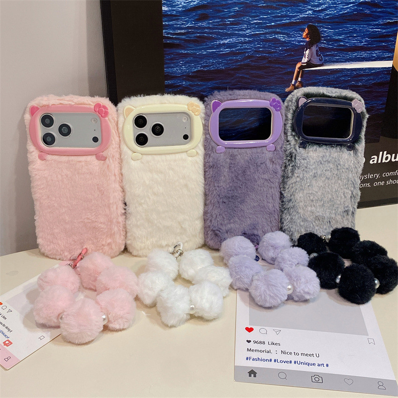 고급 솔리드 컬러 퍼리 플러시 폰 케이스 (아이폰 17 - Phone Cases Iphone 13 리뷰 및 가격