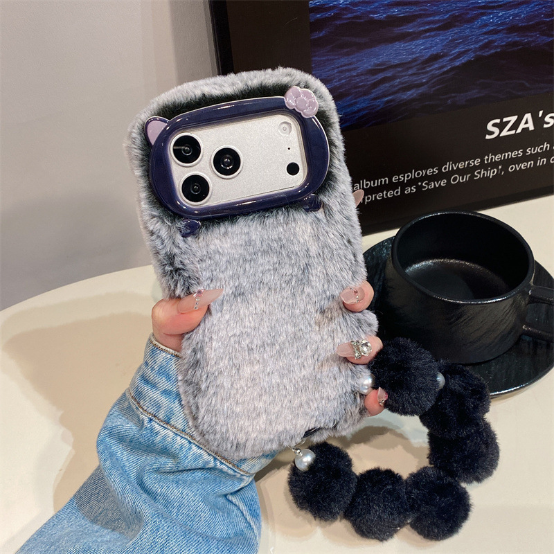 고급 솔리드 컬러 퍼리 플러시 폰 케이스 (아이폰 17 - Phone Cases Iphone 13 리뷰 및 가격