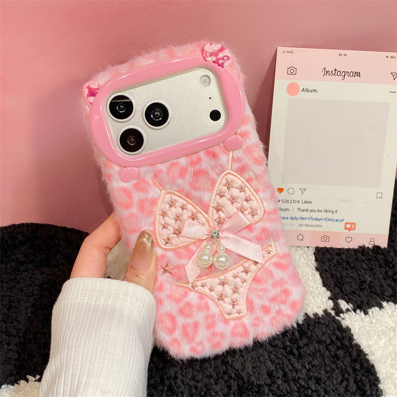 럭셔리 레오파드 프린트 비키니 패턴 플러시 폰 케이스  - Phone Cases Iphone 13 리뷰 및 가격