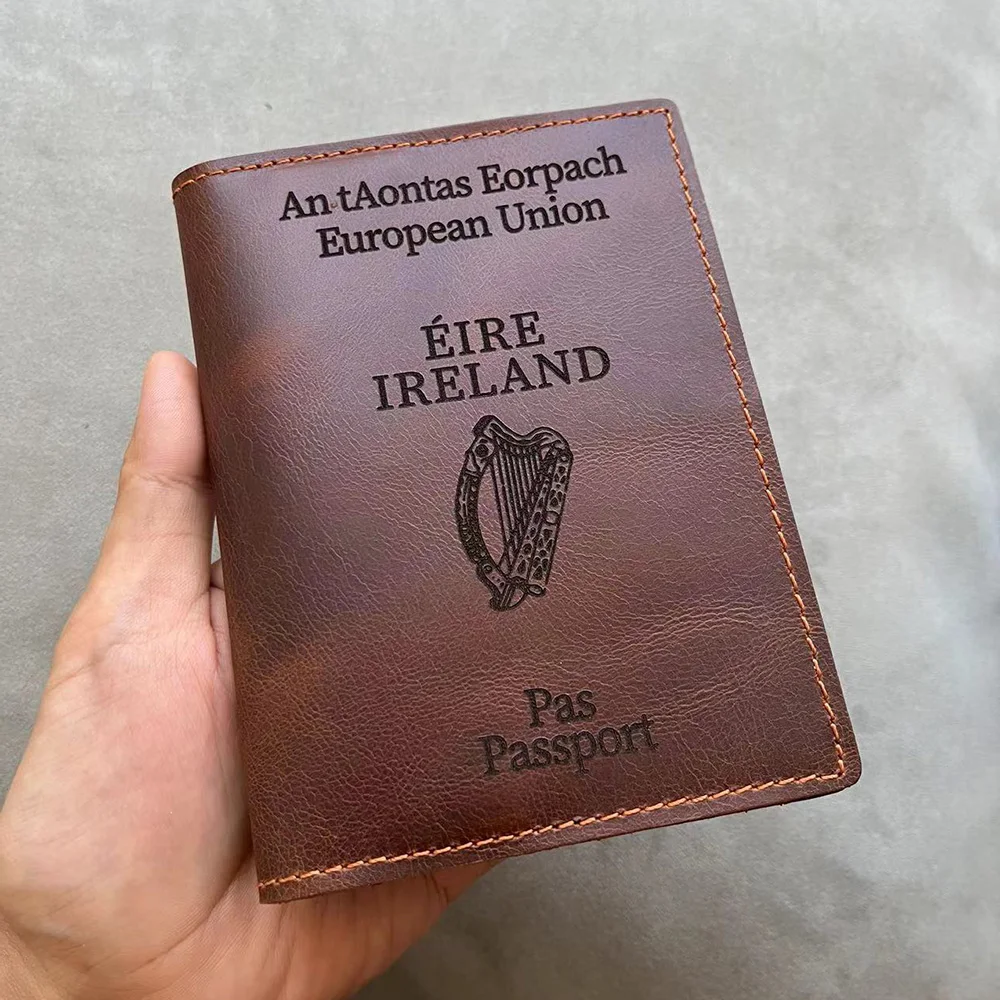 맞춤형 가죽 아일랜드 여권 커버, 빈티지 정품 가죽 아 - Phone Cases Ireland 리뷰 및 가격