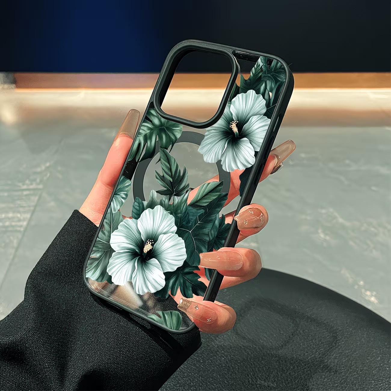 그린 플로럴 프린트 폰 케이스 (아이폰 17, 16,  - Phone Cases Xr Iphone 리뷰 및 가격